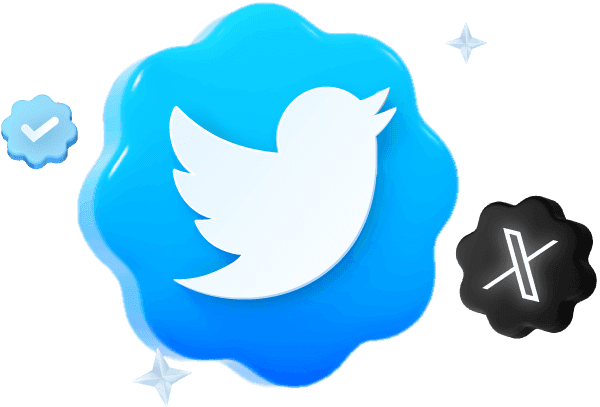  خرید تیک آبی توییتر  