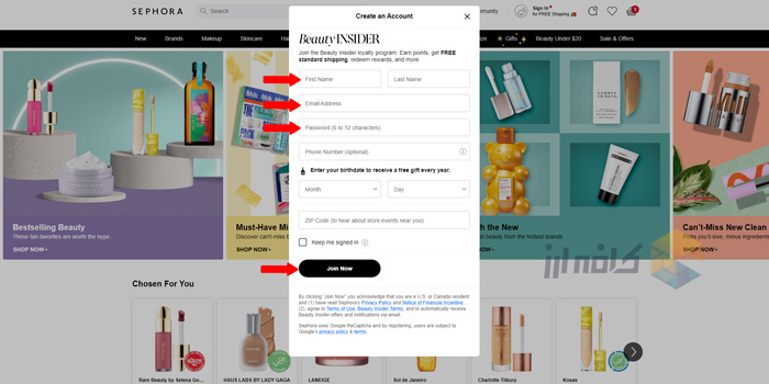 نحوه خرید از سایت Sephora
