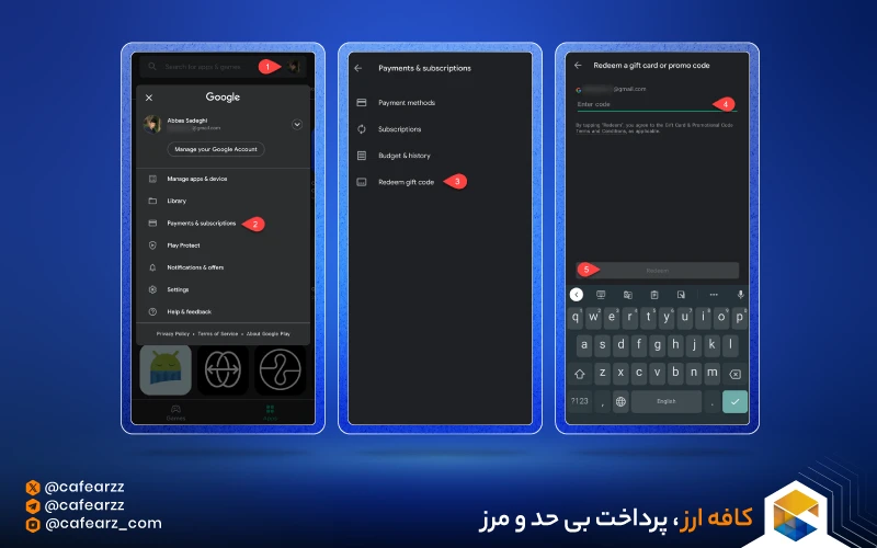 نحوه شارژ اکانت گوگل پلی